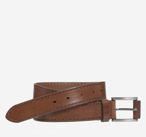 Laser-Stitched Belt - Tan