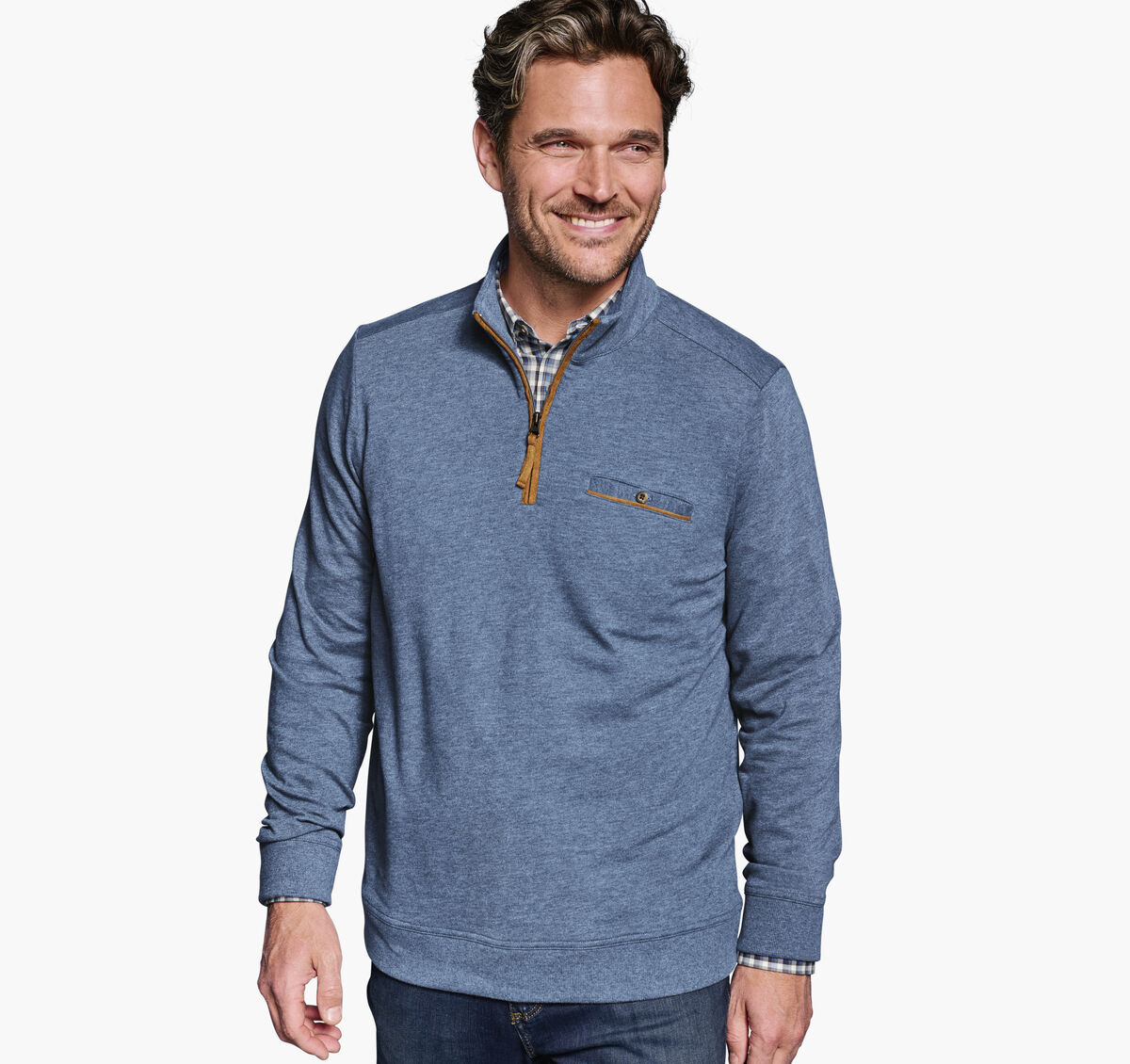 Knit Quarter-Zip image number null