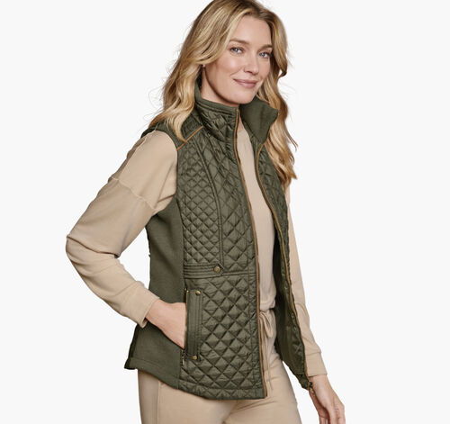 Quilted Vest - Olive