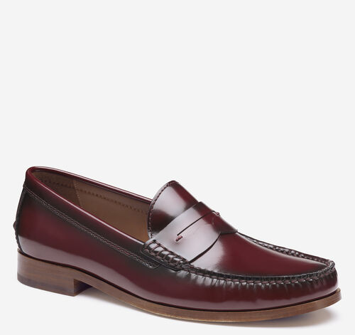 Baldwin Penny Loafer - Bordeaux Brush-Off Full-Grain Leather
