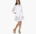 Game Day Button-Front Eyelet Dress image number null