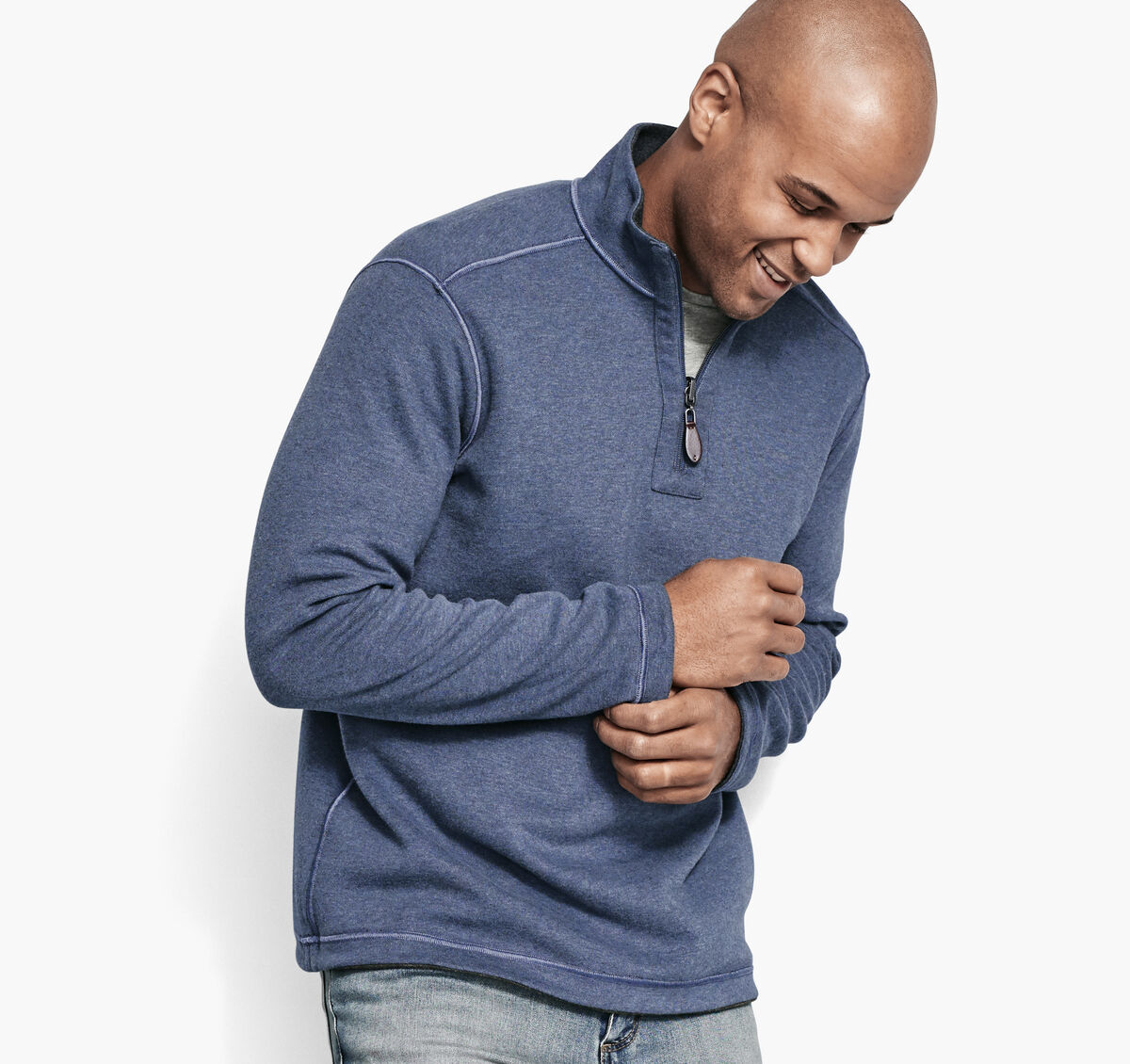 Reversible Solid Quarter-Zip image number null