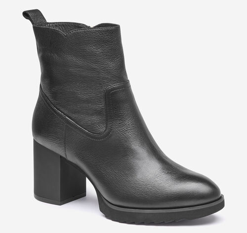 Izzie Bootie - Black Waterproof Calfskin