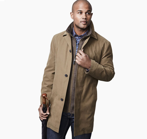 Modern Twill Raincoat Johnston & Murphy