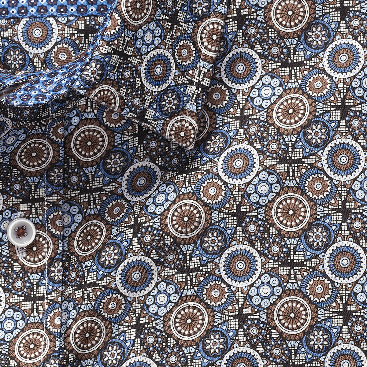 Interlocked Gears Print Shirt image number null