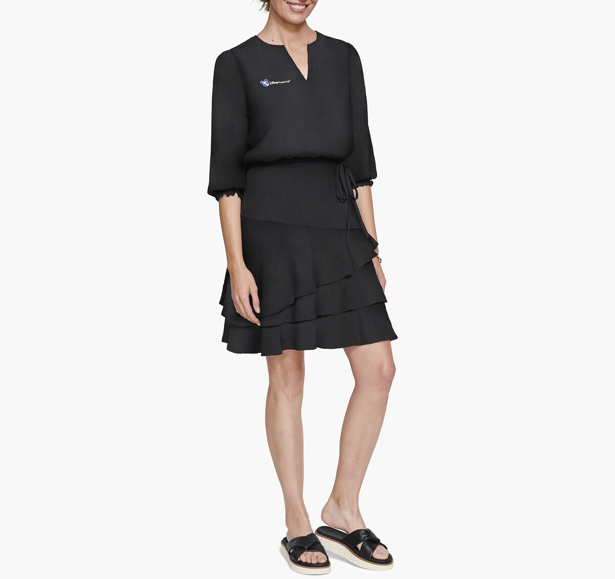 Women's Solid Tiered Dress image number null