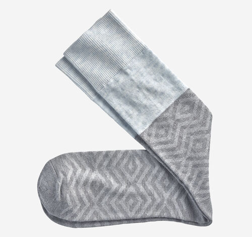 Diamond Colorblock Socks - Gray Multi