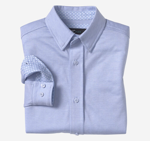 Boys XC Flex® Stretch Long-Sleeve Shirt - Blue Birdseye