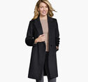 Wool-Blend Coat with Removable Knit Collar image number null
