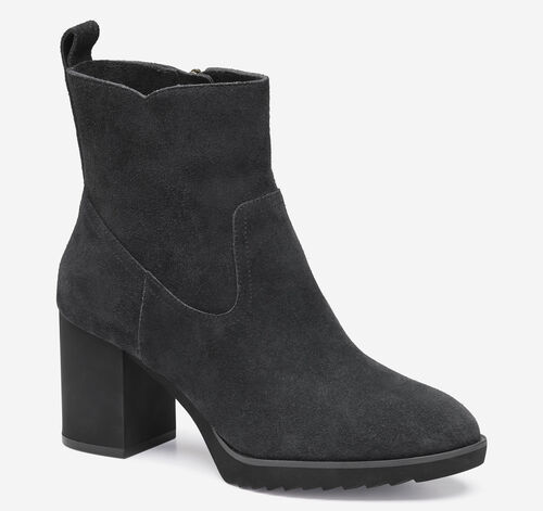 Izzie Bootie - Black Waterproof Suede