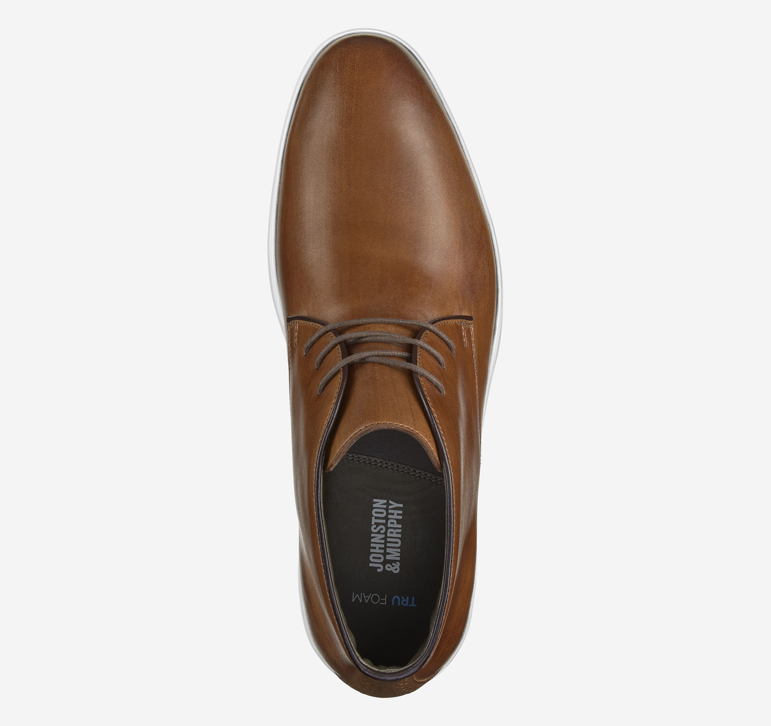 Johnston & Murphy Tan Leather Brogue Chukka Boots