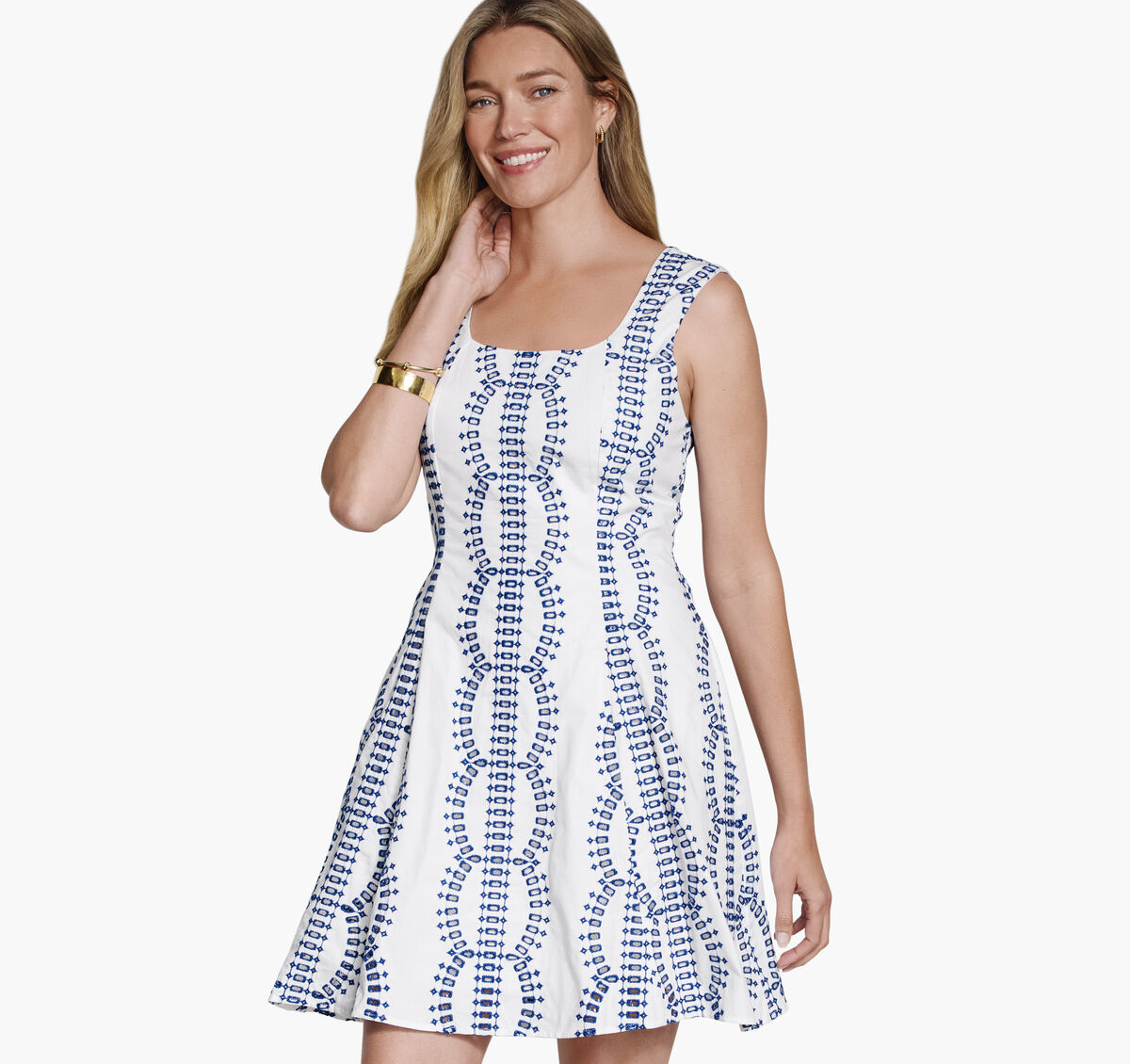 Sleeveless Eyelet Dress image number null