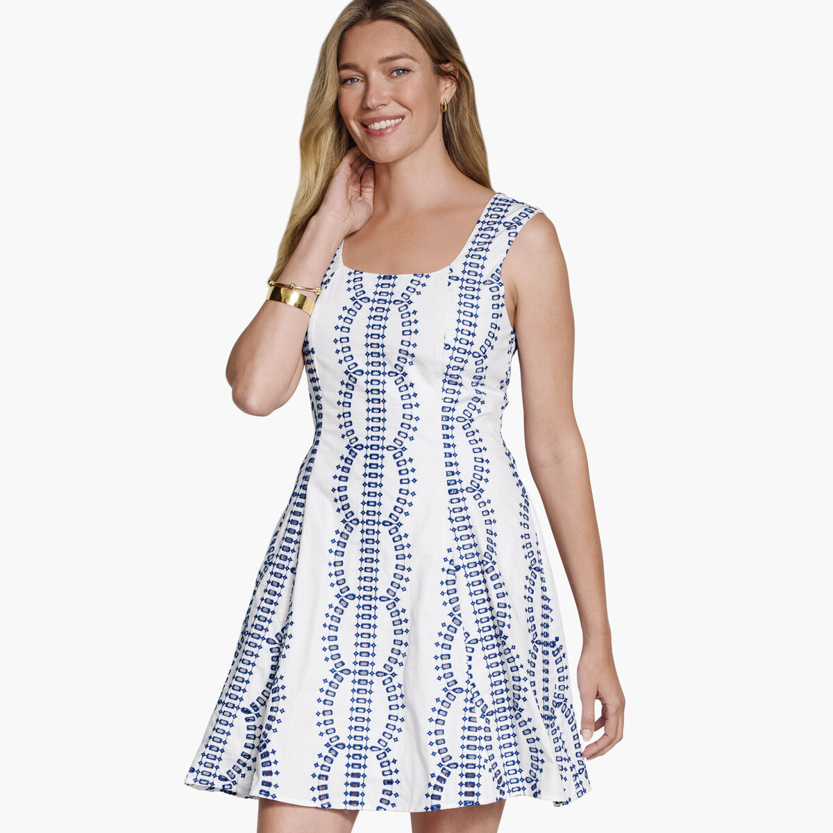 Sleeveless Eyelet Dress image number null