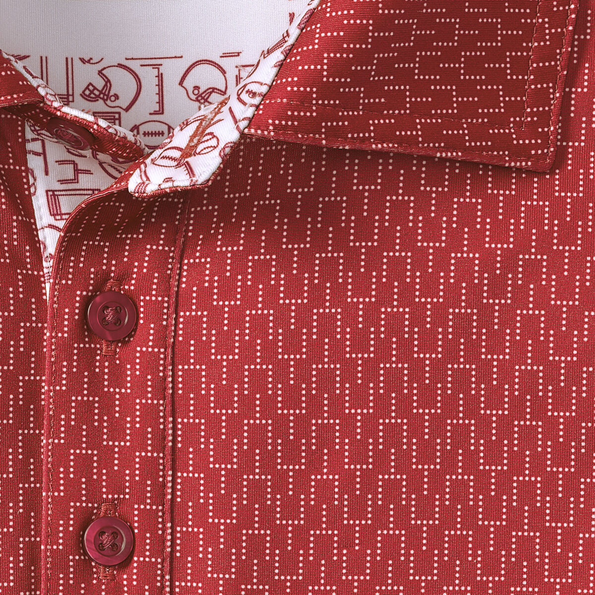 Game Day XC4® Goal Post Print Polo image number null