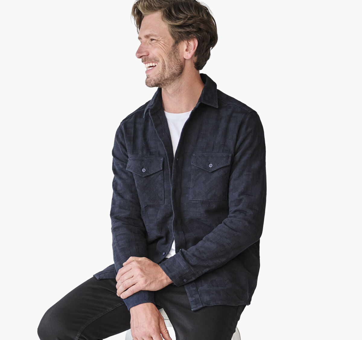 Textured Shirt Jacket image number null