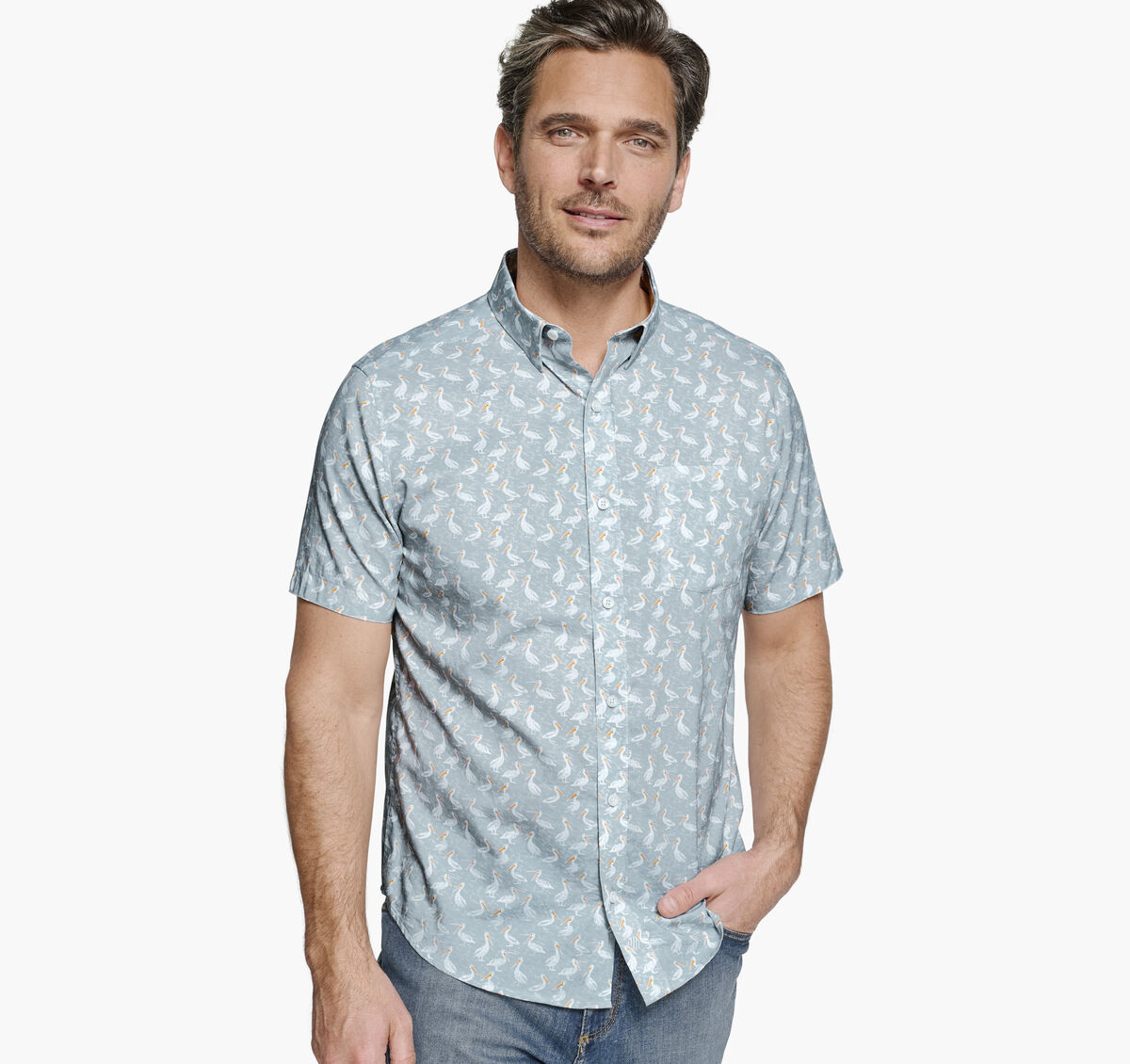 Printed Short-Sleeve Shirt image number null