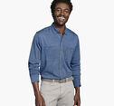 XC Flex&reg; Stretch Indigo Long-Sleeve Shirt image number null