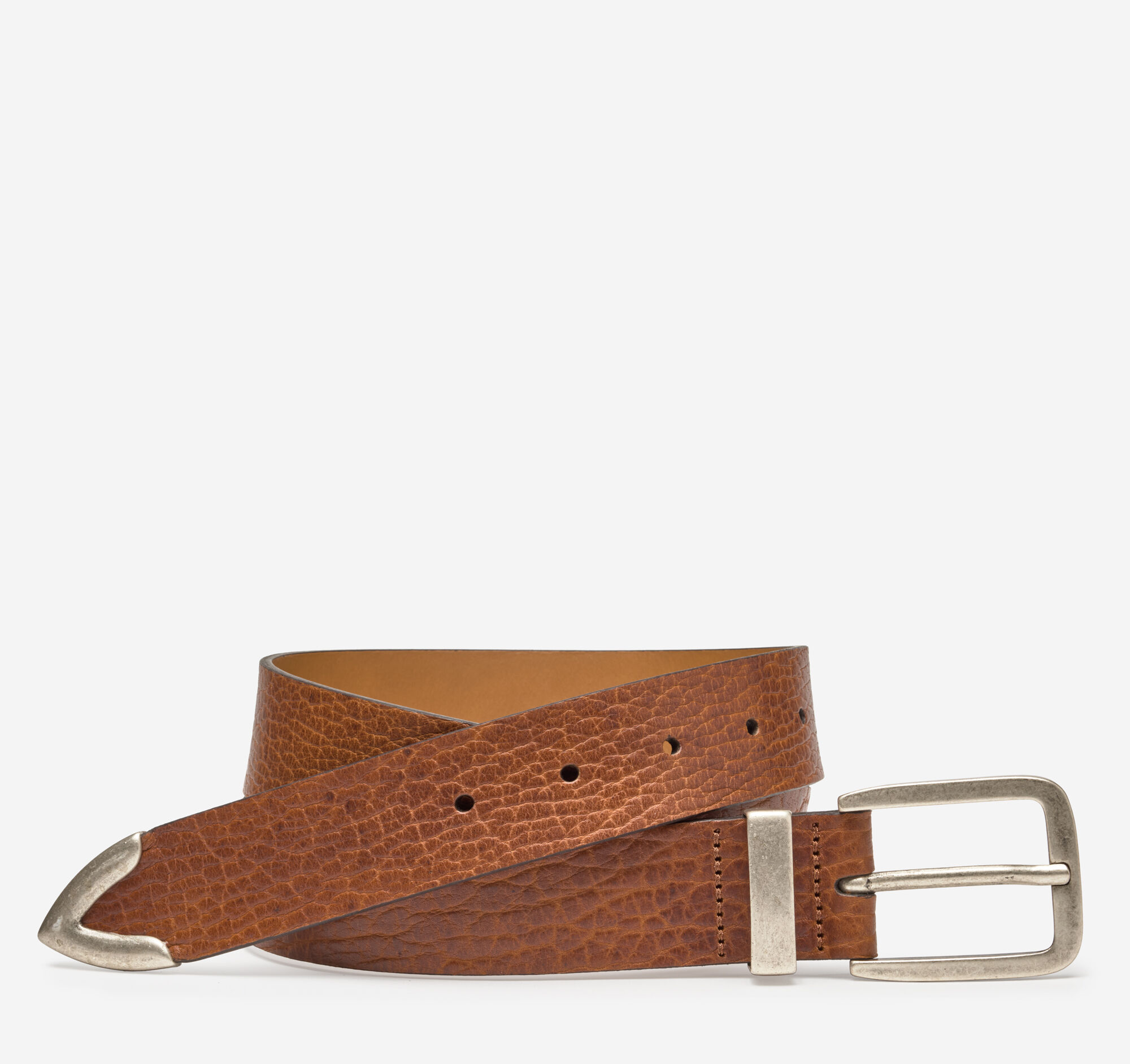 (取寄) ジョンストン&マーフィー メンズ バイソン ベルト Johnston & Murphy men Bison Belt Tan Men's Bison Belt in Tan | Johnston & Murphy