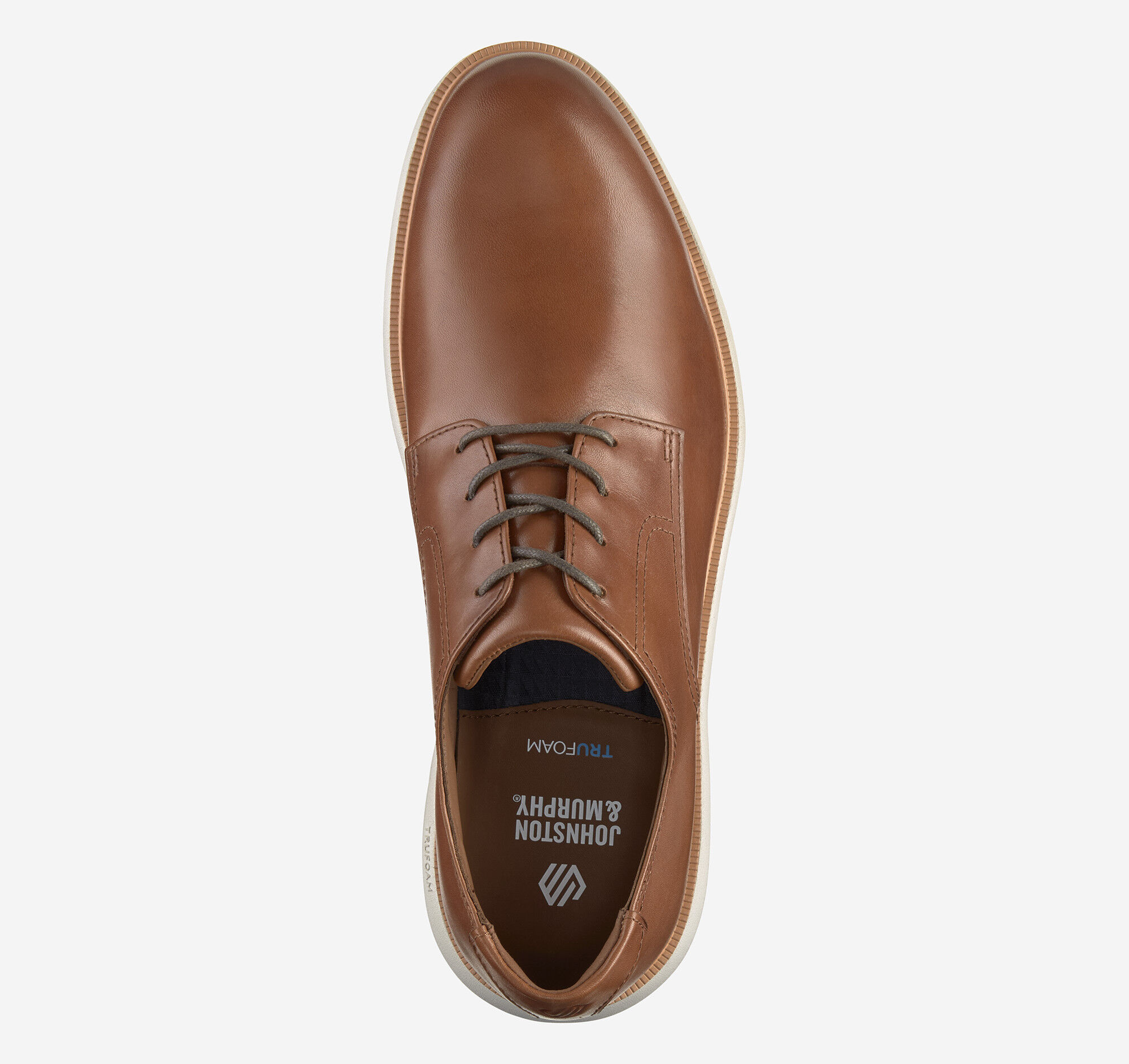 Men's Larkin Plain Toe in Tan Italian Calfskin | Johnston & Murphy