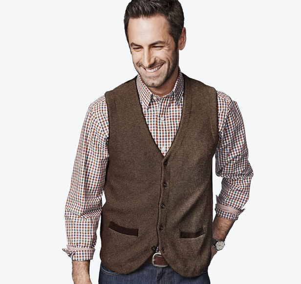 ButtonFront Sweater Vest Johnston & Murphy