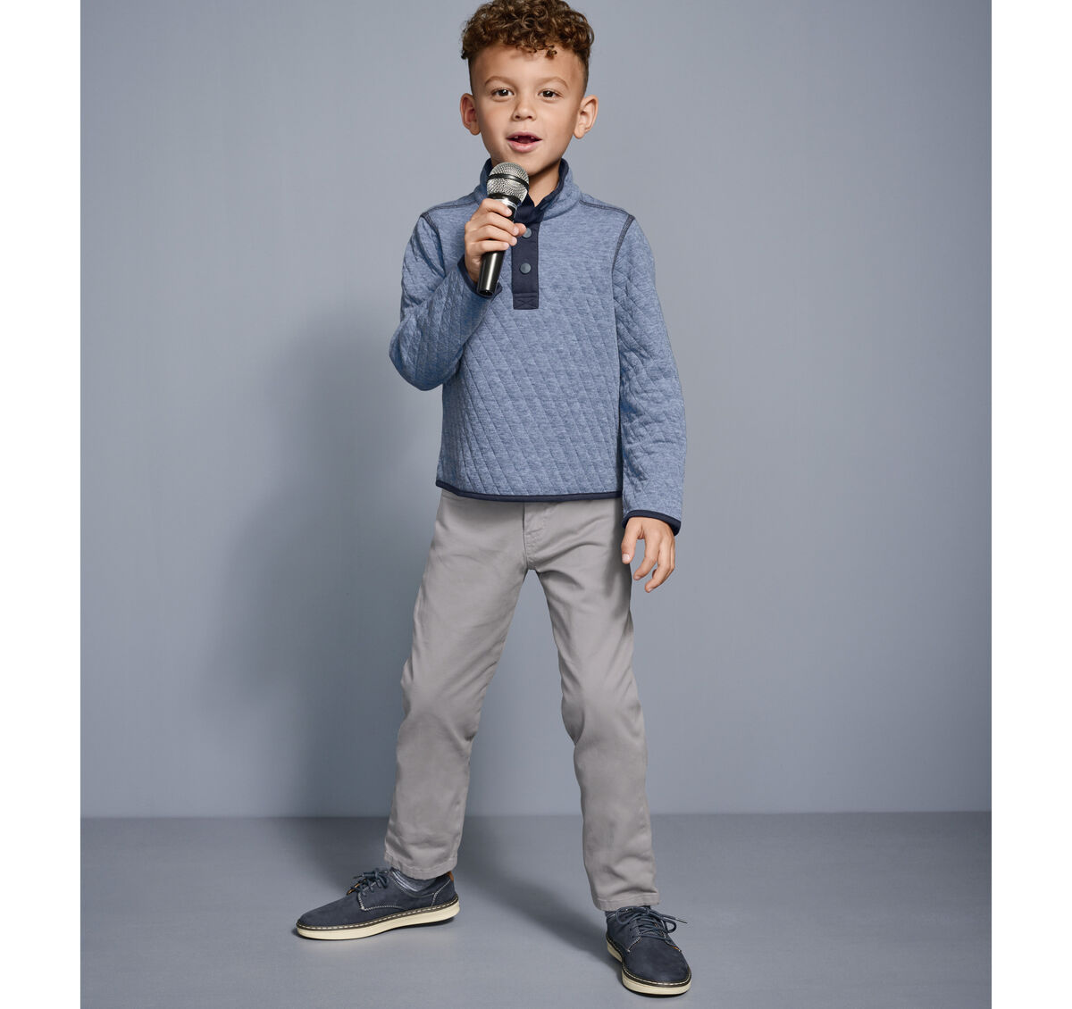 Boys Quilted Quarter Snap image number null