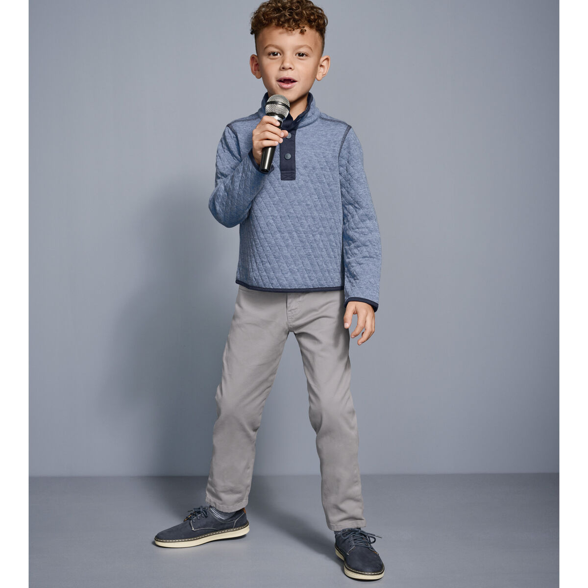 Boys Quilted Quarter Snap image number null
