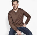 Reversible Long-Sleeve V-Neck image number null