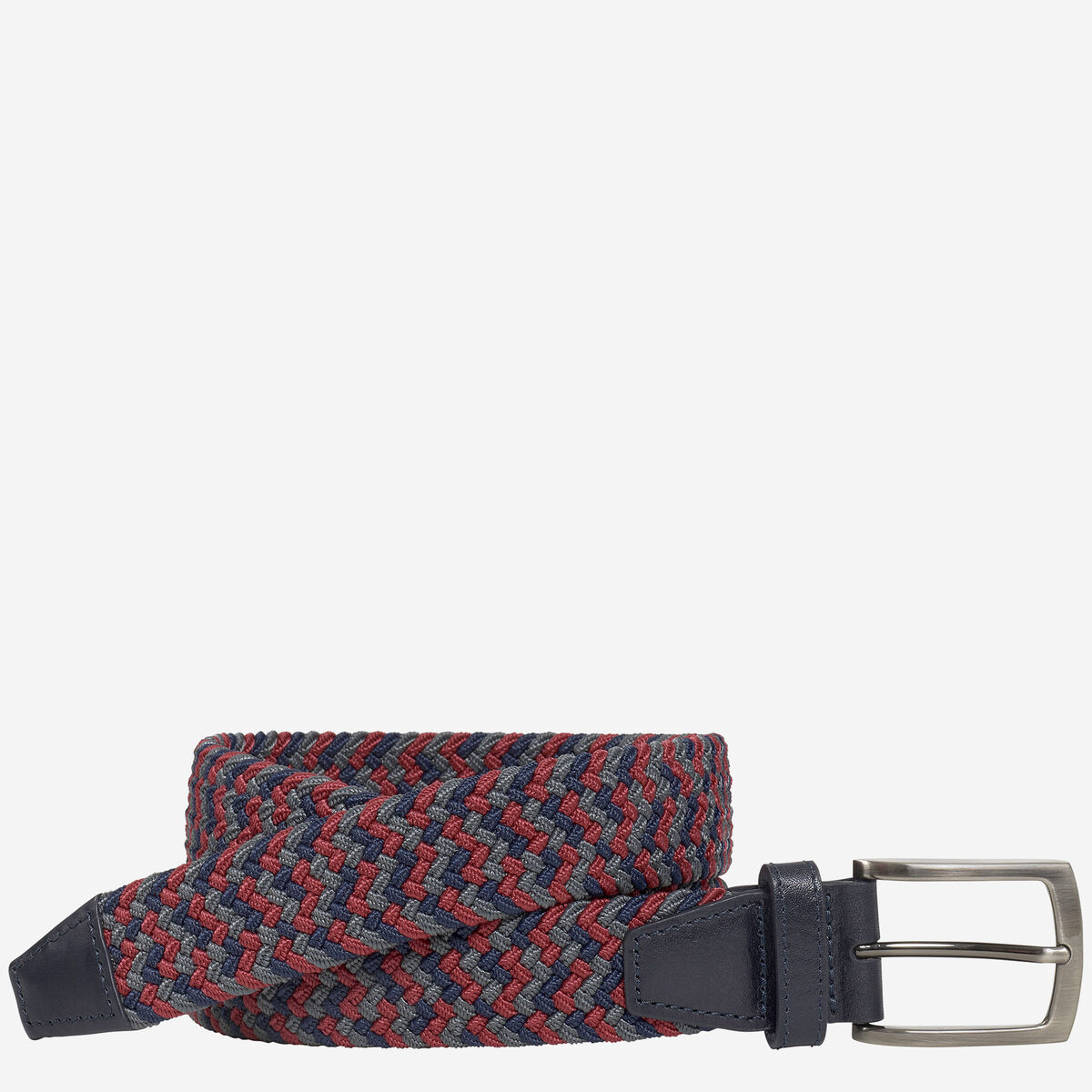 Woven Stretch-Knit Belt image number null