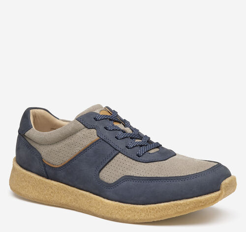 Silas Jogger - Navy Nubuck/Taupe Suede