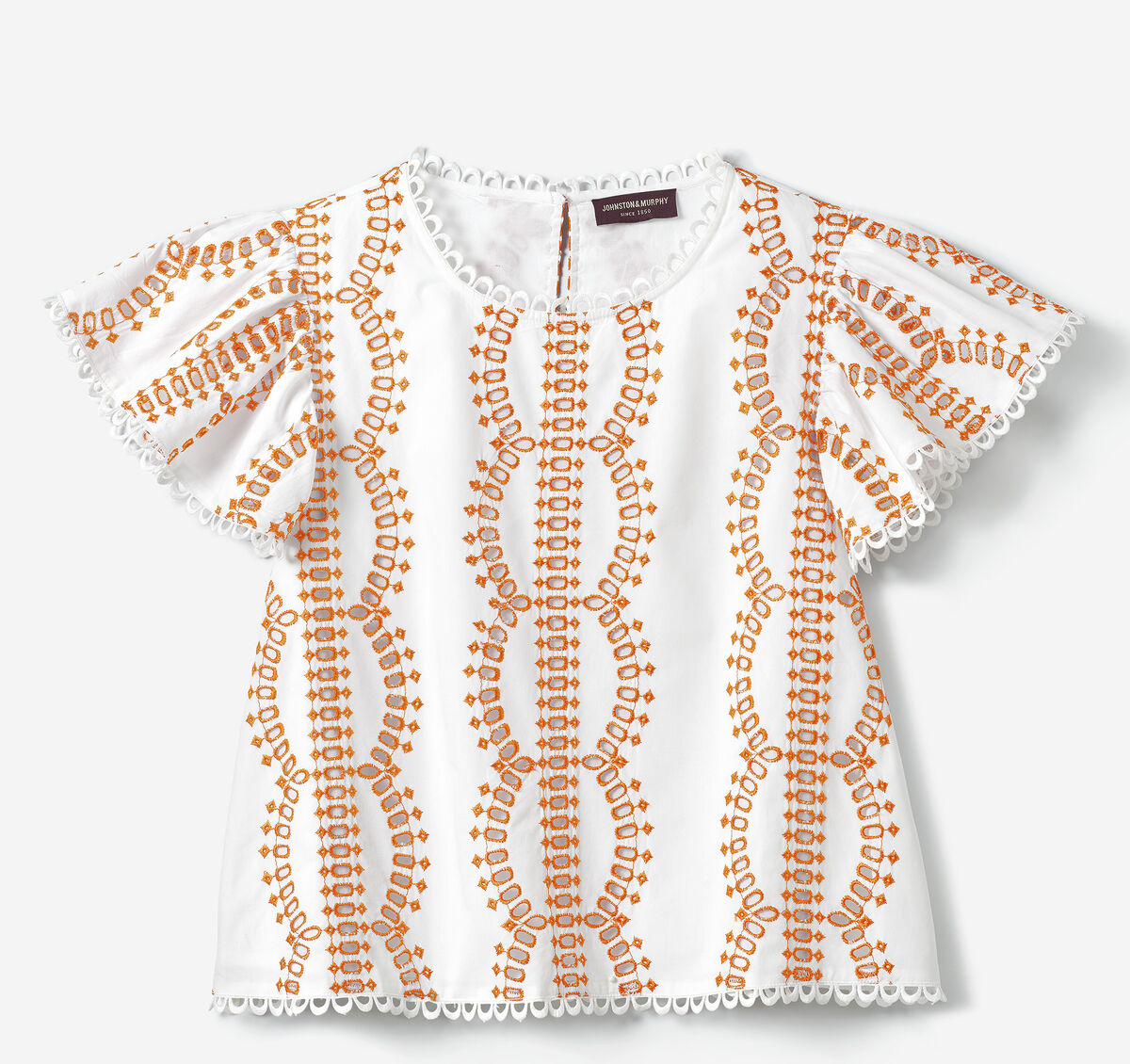 Game Day Eyelet Flutter Sleeve Top image number null