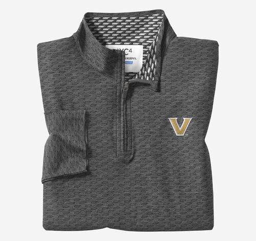 Collegiate XC+&trade; State Print Quarter-Zip - Vanderbilt University - Black