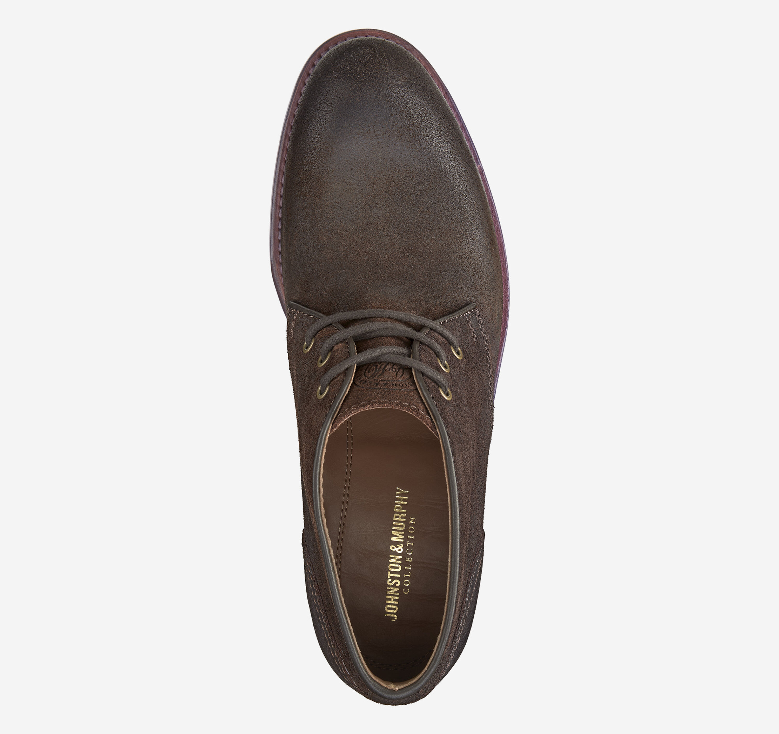 NEW JOHNSTON & MURPHY men\'s dudley chukka shoes in brown waxed english suede Men main image 4