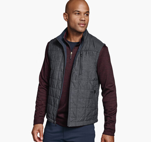 XC4® Reversible Quilted Vest - Charcoal/Navy