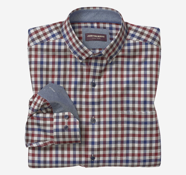 Button-Collar Premium Cotton Shirt