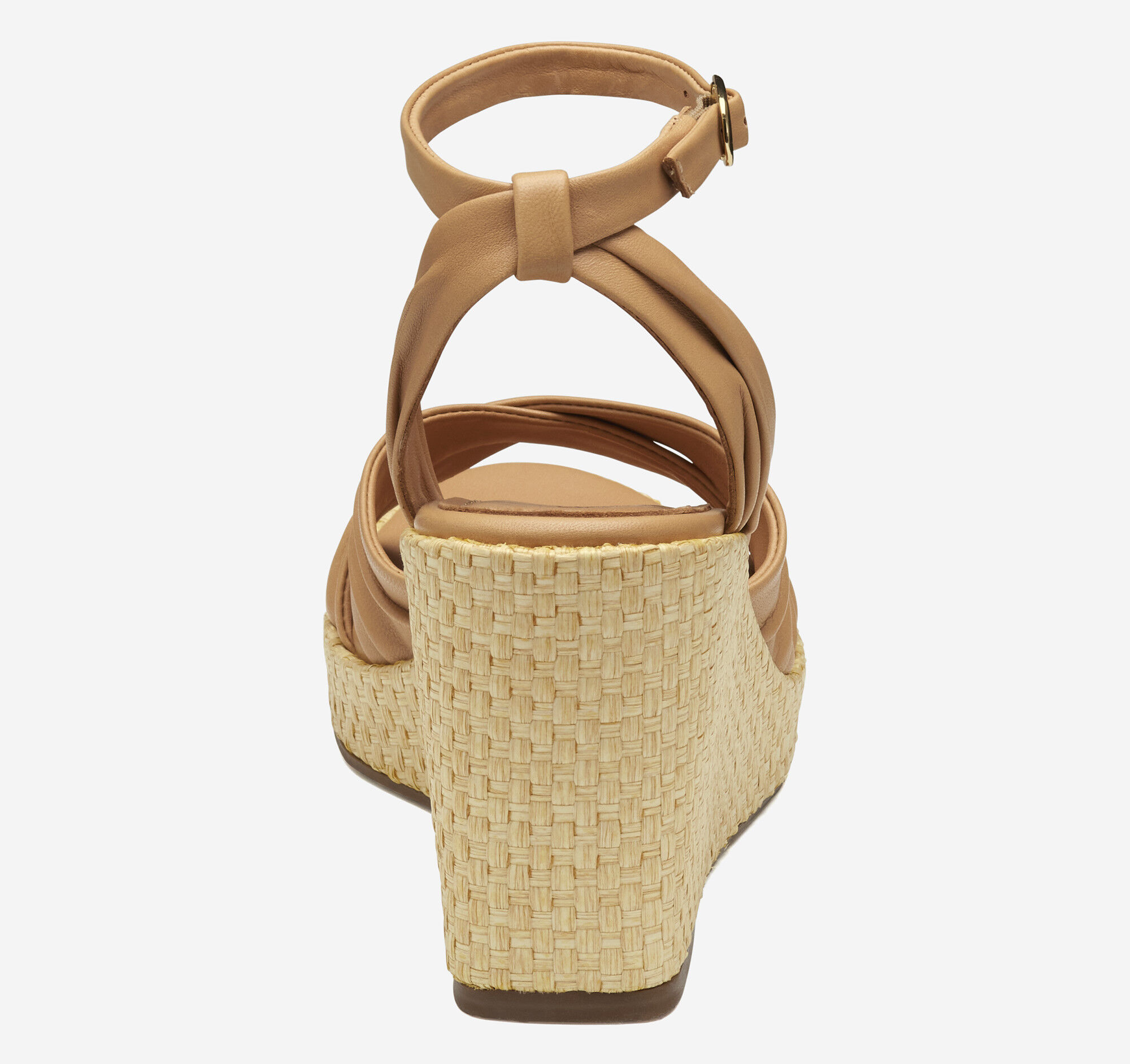 Women's Marcia Cross-Band Sandal in Tan Glove Leather | Johnston