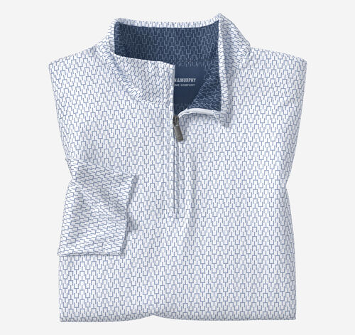 Game Day XC4&reg; Goal Post Print Quarter-Zip - Navy