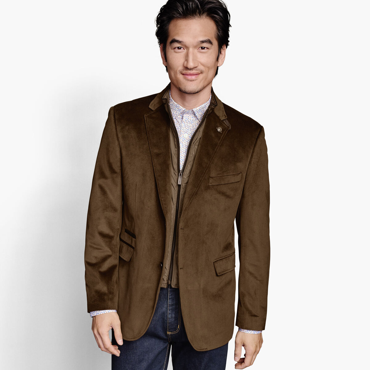Plush Bibbed Blazer image number null