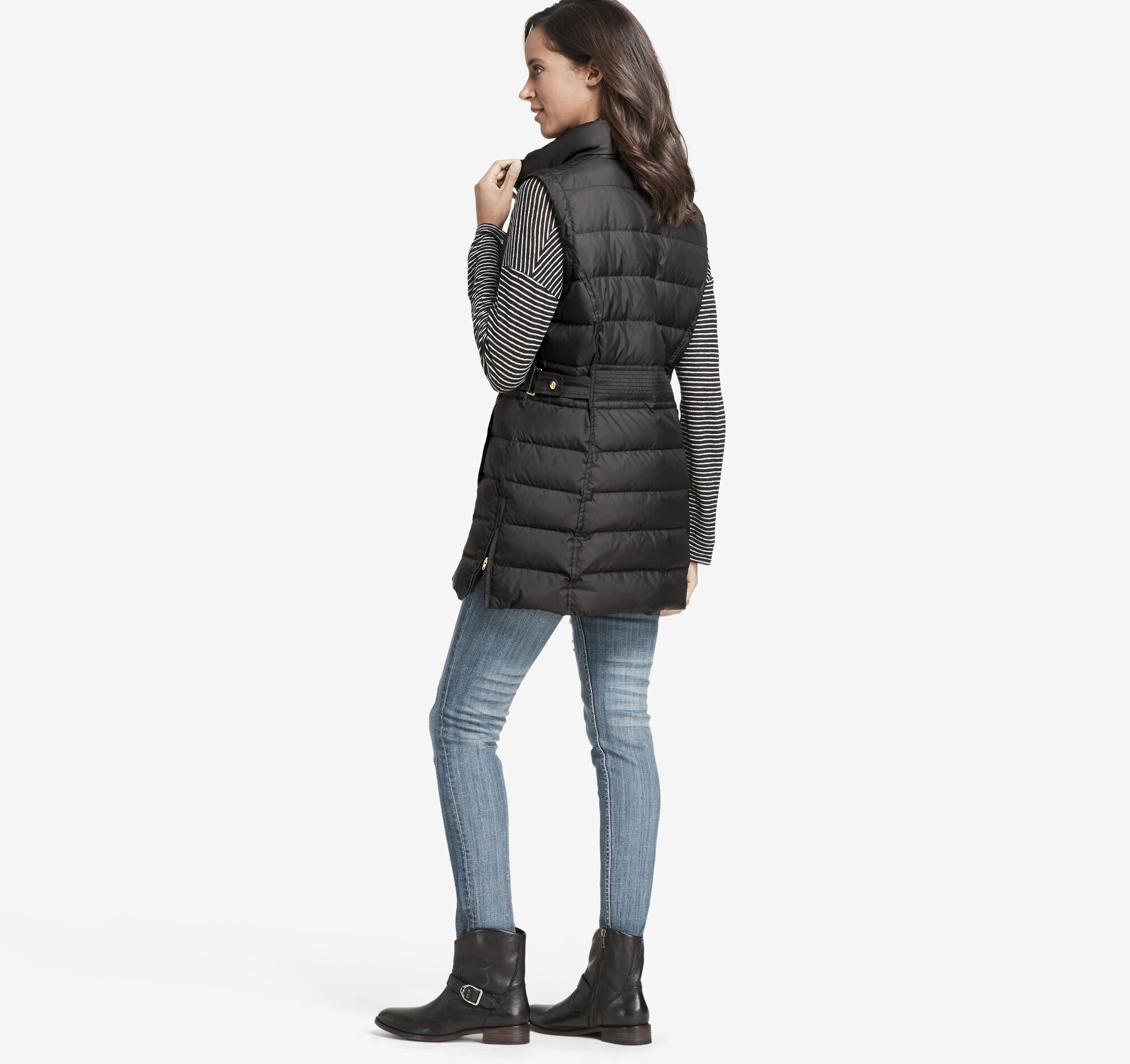 Long Quilted Vest Johnston & Murphy
