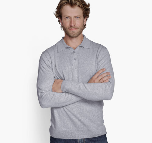 Polo Sweater - Light Gray