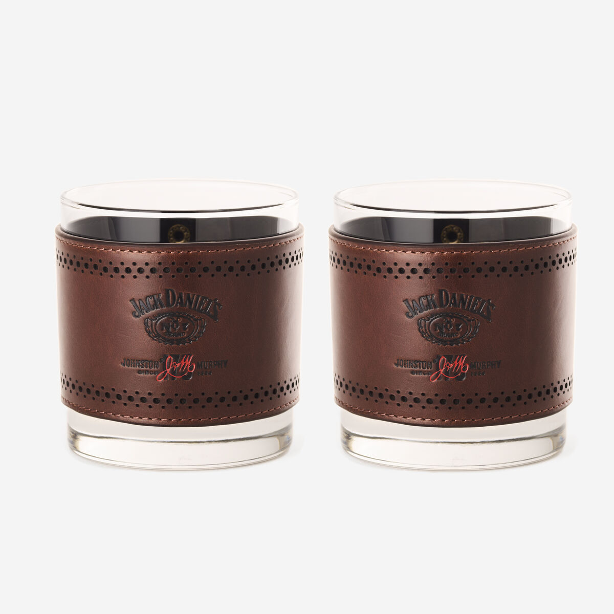  Jack Daniel’s x J&M 175th Leather-Wrapped Rocks Glass Set image number null