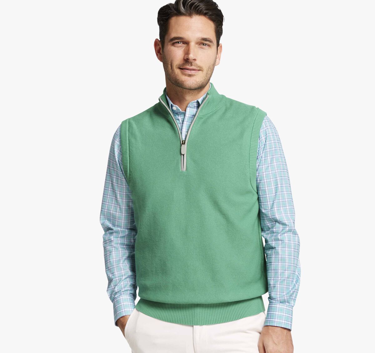 Quarter-Zip Sweater Vest image number null