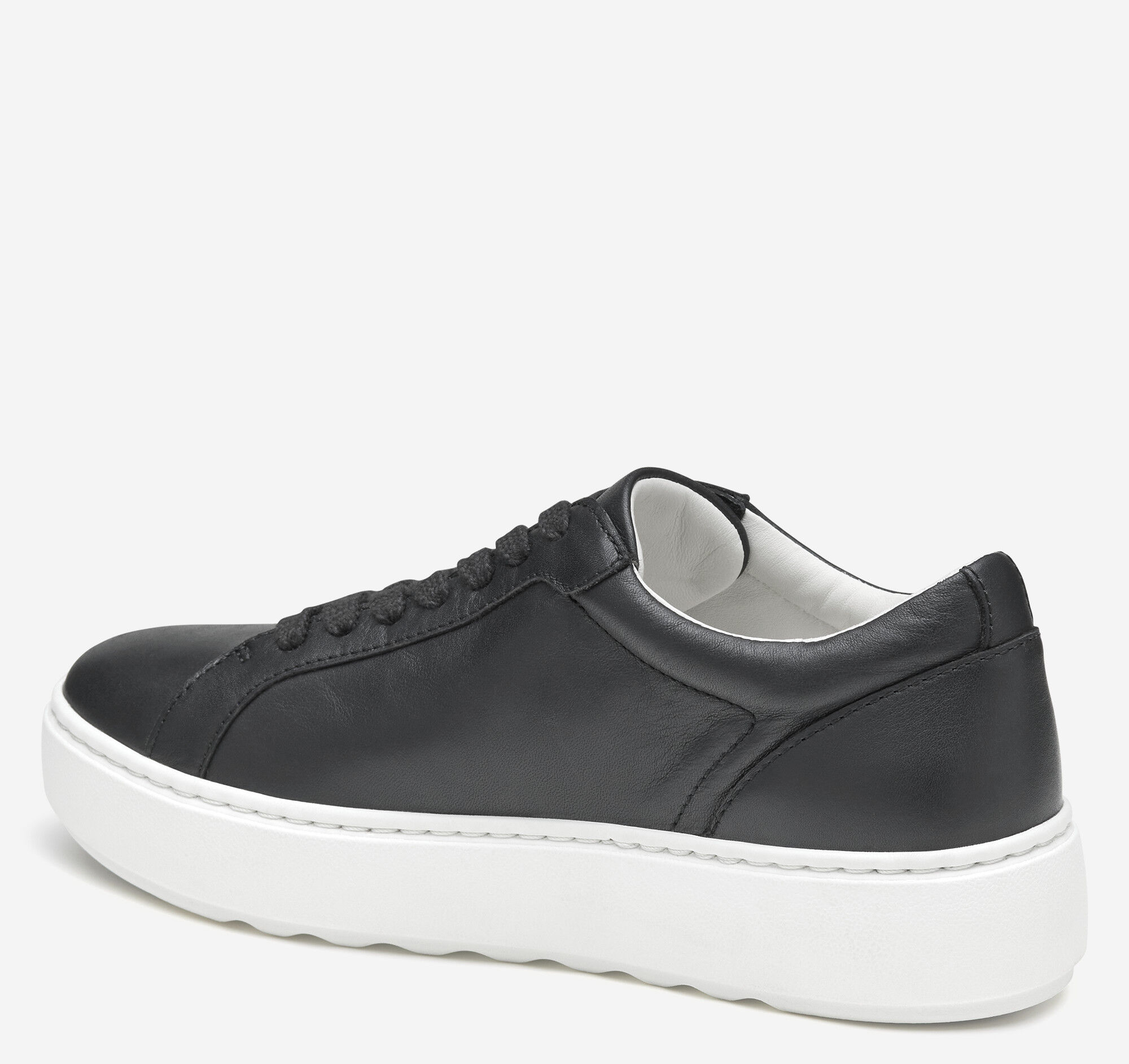Women's Cammie Lace-Up in Black Tumbled Full Grain | Johnston & Murphy