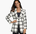 Large Houndstooth Tweed Blazer image number null