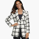 Large Houndstooth Tweed Blazer image number null