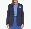 Women's Solid Knit Blazer image number null