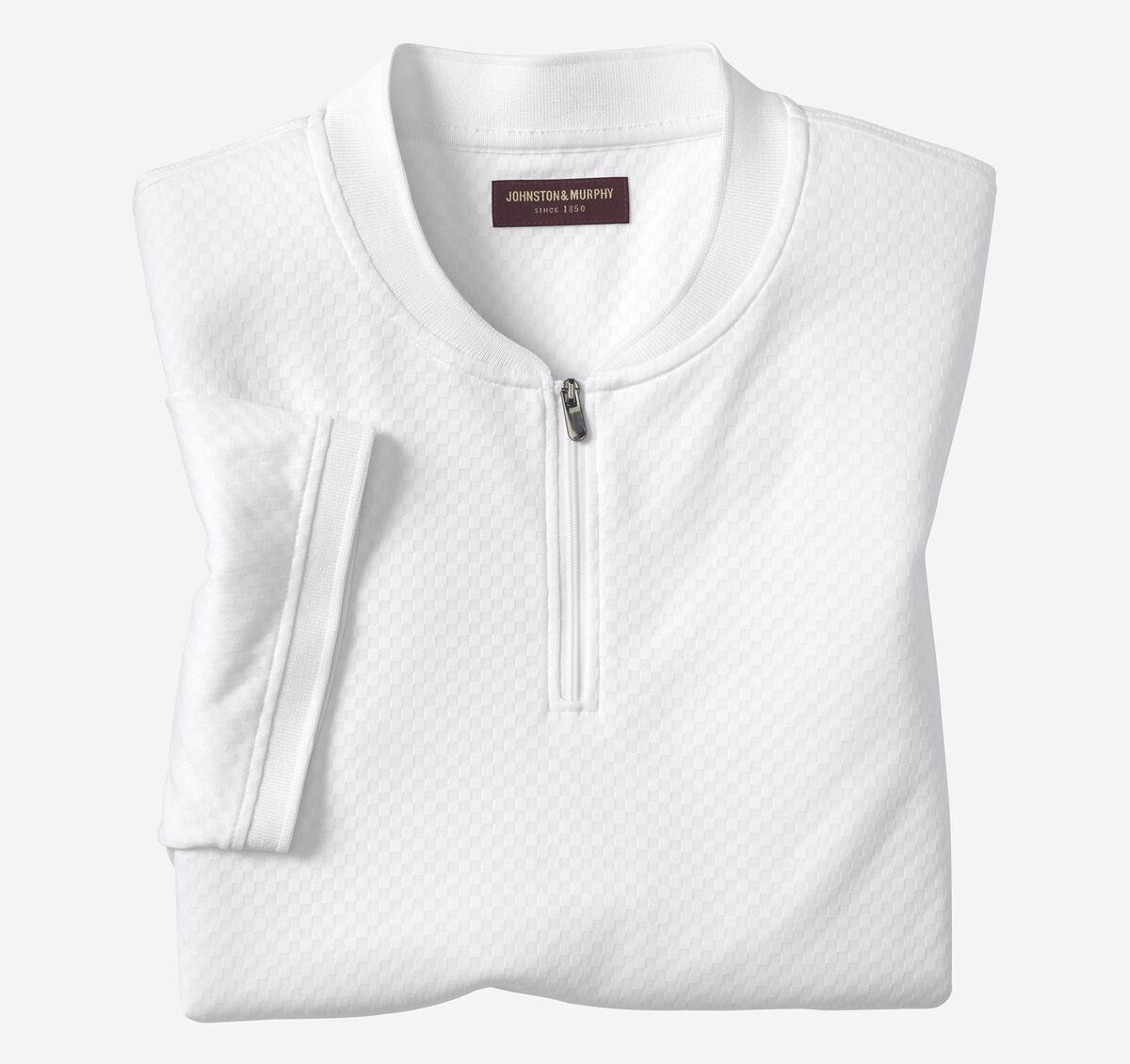 Gavin Zip Jacquard Polo image number null