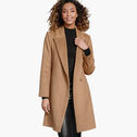 Wool-Blend Coat with Removable Knit Collar image number null