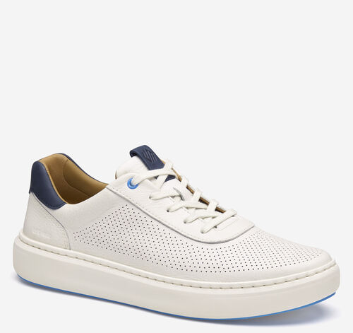 Anders Perfed U-Throat - White Full-Grain Leather/Blue Suede