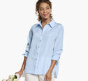 Crinkle Button-Front Shirt image number null