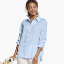Crinkle Button-Front Shirt image number null